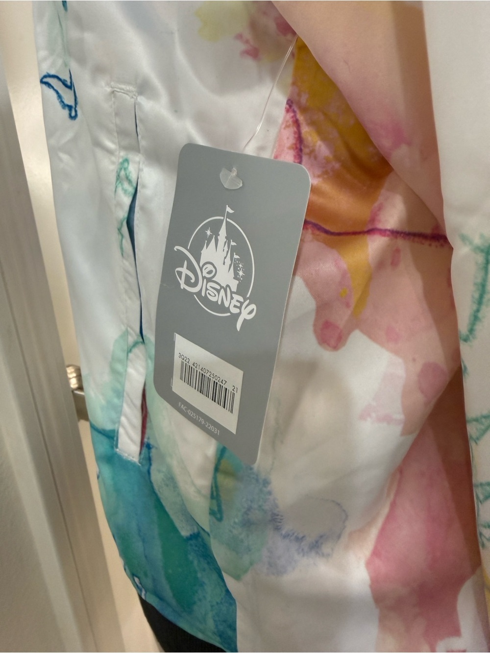 Disney White Watercolor Bomber Jacket - Women's NWT - Picture 5 of 11